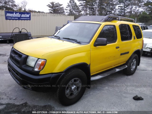 5N1ED28Y5YC593179 - 2000 NISSAN XTERRA YELLOW photo 2