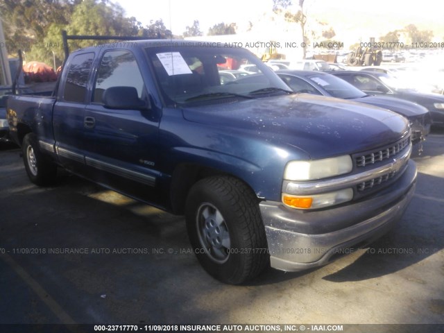 2GCEC19X921236446 - 2002 CHEVROLET SILVERADO C1500 BLUE photo 1