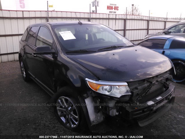 2FMDK3J99DBA51748 - 2013 FORD EDGE SEL BLACK photo 1