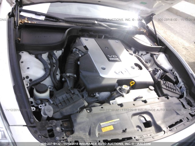 JN1CV6AR1DM767680 - 2013 INFINITI G37 WHITE photo 10