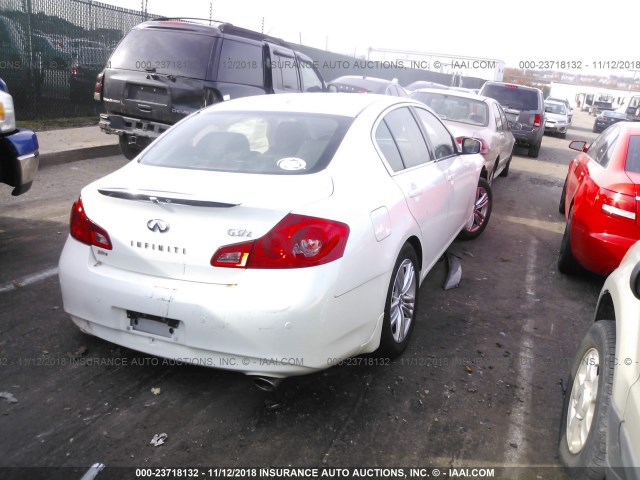 JN1CV6AR1DM767680 - 2013 INFINITI G37 WHITE photo 4