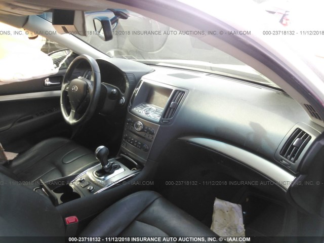 JN1CV6AR1DM767680 - 2013 INFINITI G37 WHITE photo 5