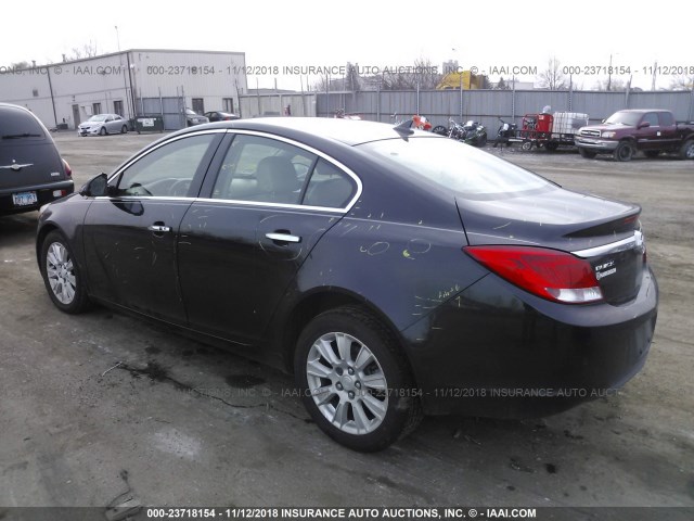 2G4GS5ER6C9144400 - 2012 BUICK REGAL PREMIUM BLACK photo 3