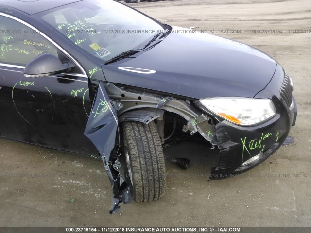 2G4GS5ER6C9144400 - 2012 BUICK REGAL PREMIUM BLACK photo 6