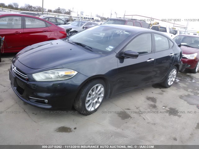 1C3CDFCB6ED723888 - 2014 DODGE DART LIMITED GRAY photo 2