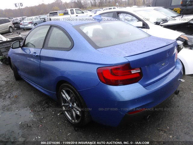 WBA1J7C53FV288901 - 2015 BMW M235I BLUE photo 3