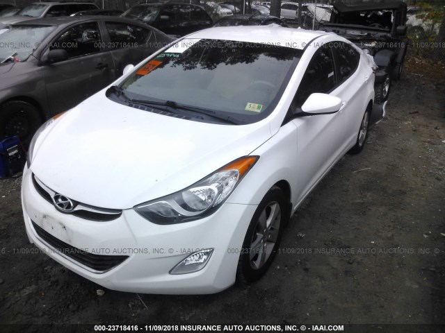 5NPDH4AE2DH238906 - 2013 HYUNDAI ELANTRA GLS/LIMITED WHITE photo 2