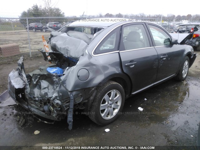 1FAHP27146G161174 - 2006 FORD FIVE HUNDRED SEL GRAY photo 4