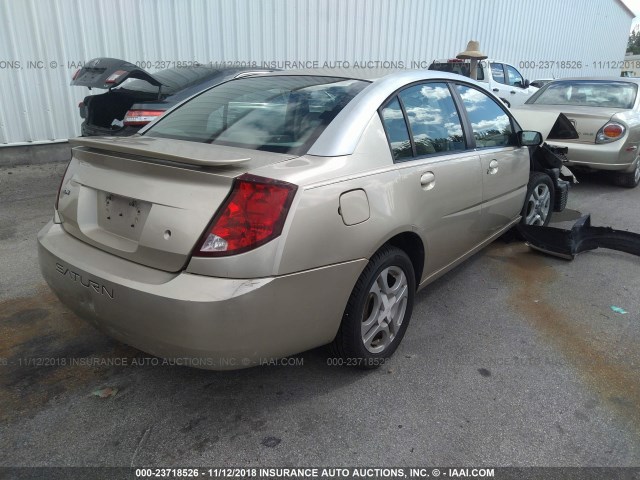 1G8AL52FX3Z129318 - 2003 SATURN ION LEVEL 3 GOLD photo 4