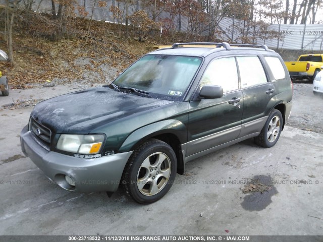 JF1SG65614H716875 - 2004 SUBARU FORESTER 2.5XS GREEN photo 2