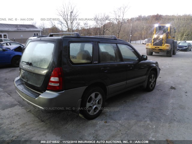 JF1SG65614H716875 - 2004 SUBARU FORESTER 2.5XS GREEN photo 4