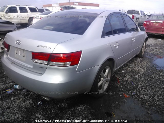 5NPEU46F97H187880 - 2007 HYUNDAI SONATA SE/LIMITED GRAY photo 4