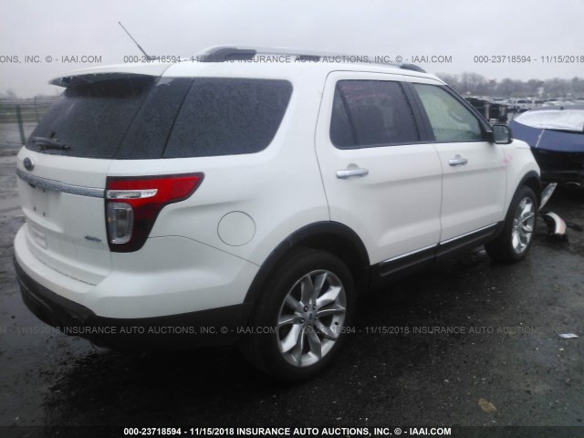 1FM5K8D85FGB23545 - 2015 FORD EXPLORER XLT WHITE photo 4