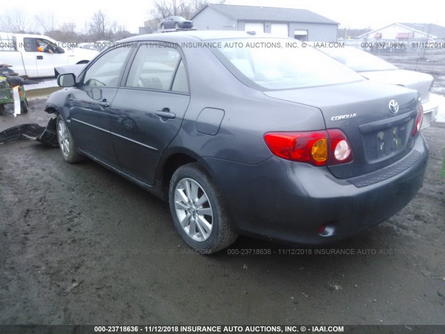 2T1BU40E29C157578 - 2009 TOYOTA COROLLA S/LE/XLE BLUE photo 3