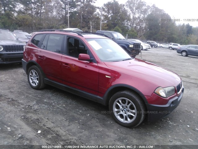 WBXPA73484WB23556 - 2004 BMW X3 2.5I RED photo 1