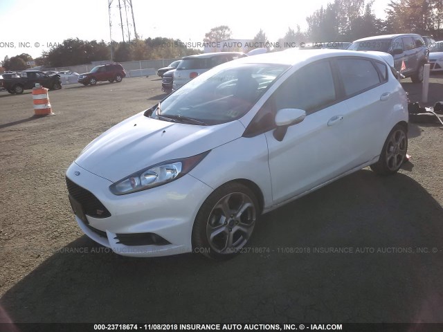 3FADP4GX7HM125373 - 2017 FORD FIESTA ST WHITE photo 2