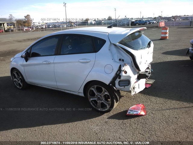 3FADP4GX7HM125373 - 2017 FORD FIESTA ST WHITE photo 3