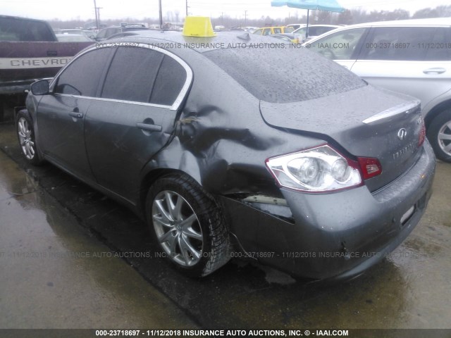 JN1CV6AR7DM760362 - 2013 INFINITI G37 GRAY photo 3