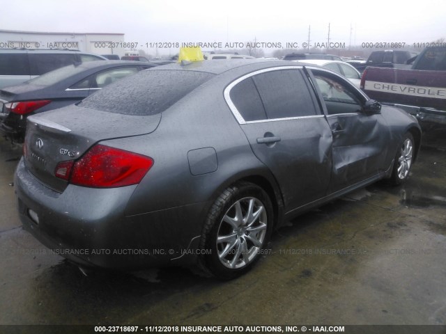 JN1CV6AR7DM760362 - 2013 INFINITI G37 GRAY photo 4