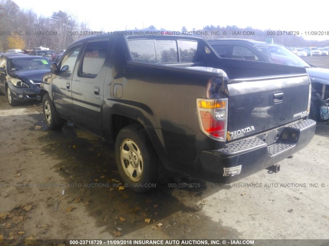 2HJYK16506H508197 - 2006 HONDA RIDGELINE RTL BLACK photo 3