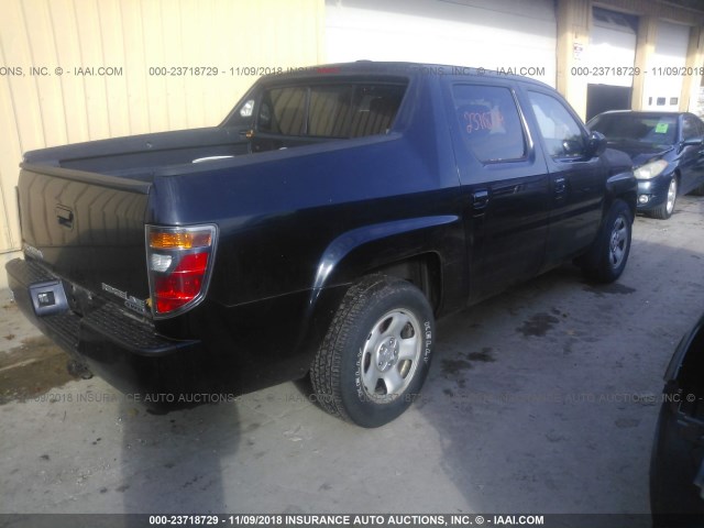 2HJYK16506H508197 - 2006 HONDA RIDGELINE RTL BLACK photo 4