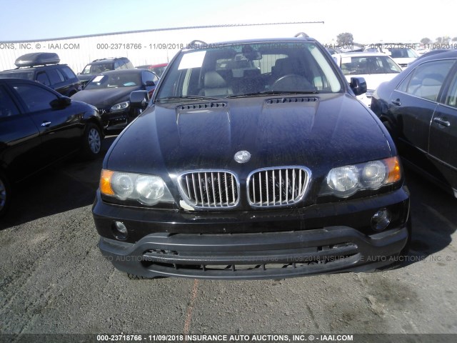 5UXFB33543LH44637 - 2003 BMW X5 4.4I BLACK photo 6