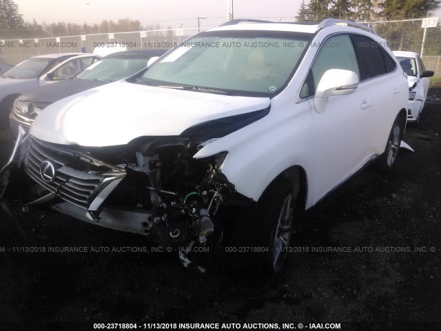 2T2BC1BA3FC007286 - 2015 LEXUS RX 450H WHITE photo 2