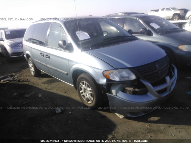 1D4GP24R15B192042 - 2005 DODGE GRAND CARAVAN SE BLUE photo 1