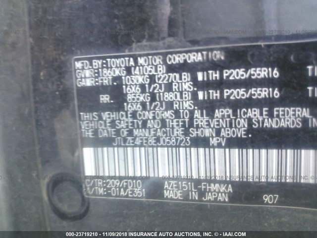 JTLZE4FE8EJ058723 - 2014 TOYOTA SCION XB Qara foto 9