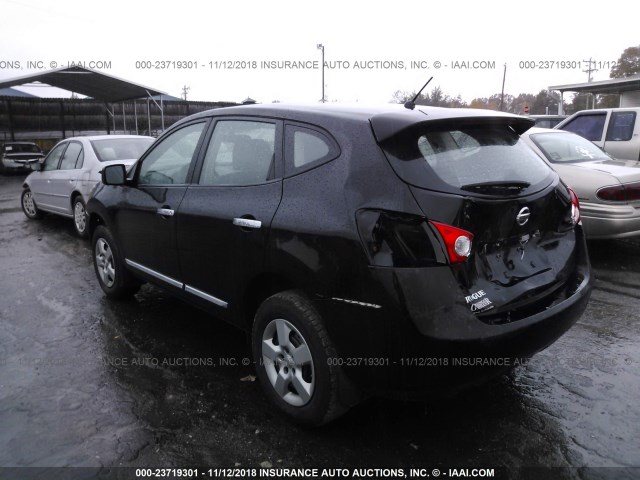 JN8AS5MT8DW537190 - 2013 NISSAN ROGUE S/SV BLACK photo 3