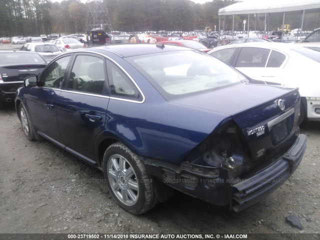 1MEHM42157G609136 - 2007 MERCURY MONTEGO PREMIER BLUE photo 3