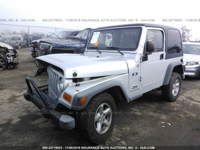 1J4FA39SX5P333909 - 2005 JEEP WRANGLER X SILVER photo 2