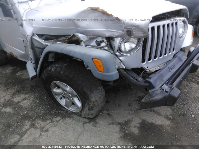 1J4FA39SX5P333909 - 2005 JEEP WRANGLER X SILVER photo 6