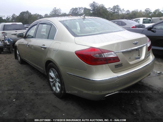 KMHGC4DD1CU162058 - 2012 HYUNDAI GENESIS 3.8L GOLD photo 3