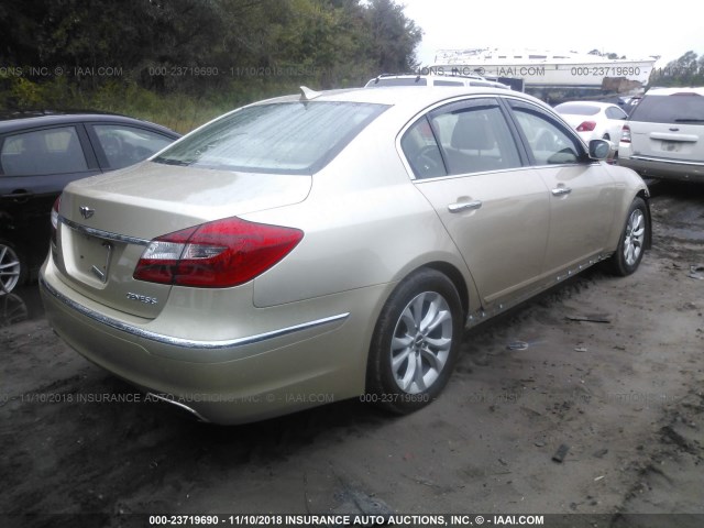 KMHGC4DD1CU162058 - 2012 HYUNDAI GENESIS 3.8L GOLD photo 4