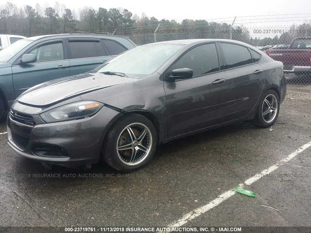 1C3CDFBB6FD368675 - 2015 DODGE DART SXT GRAY photo 2