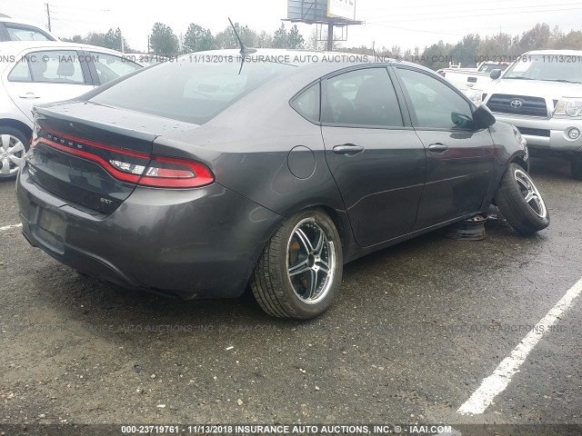 1C3CDFBB6FD368675 - 2015 DODGE DART SXT GRAY photo 4