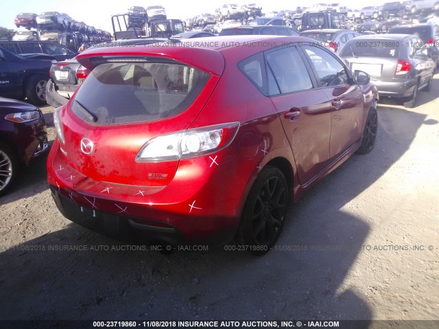 JM1BL1L37D1834746 - 2013 MAZDA SPEED 3 RED photo 4