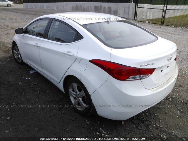 5NPDH4AE7DH406961 - 2013 HYUNDAI ELANTRA GLS/LIMITED WHITE photo 3