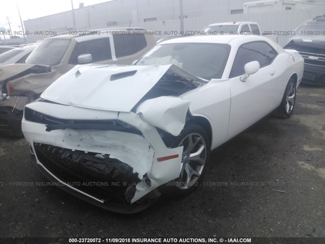 2C3CDZBG0FH774872 - 2015 DODGE CHALLENGER SXT PLUS WHITE photo 2