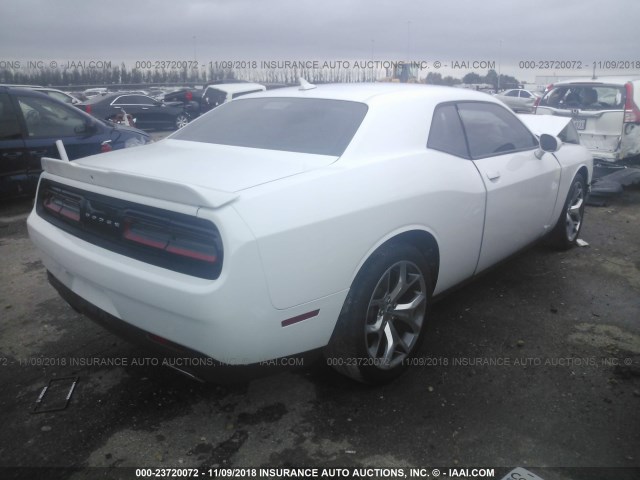 2C3CDZBG0FH774872 - 2015 DODGE CHALLENGER SXT PLUS WHITE photo 4