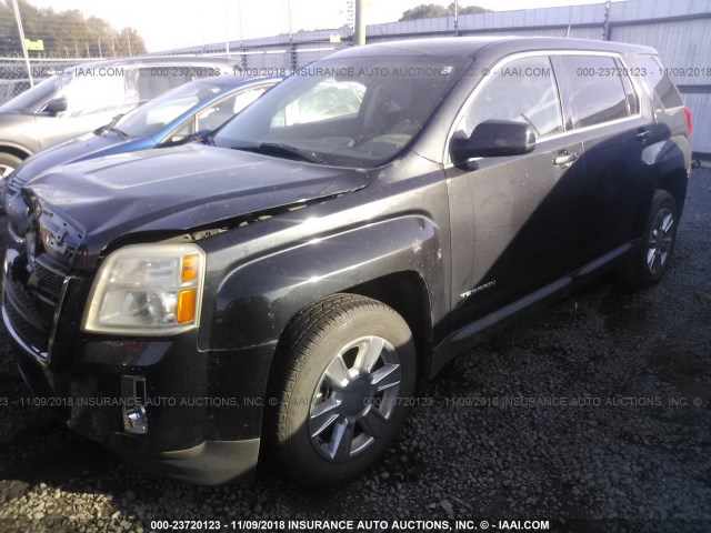 2GKALMEK0C6107045 - 2012 GMC TERRAIN SLE BLACK photo 2