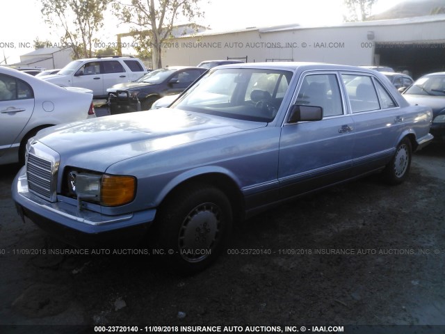 WDBCB35E7MA595019 - 1991 MERCEDES-BENZ 350 SDL BLUE photo 2