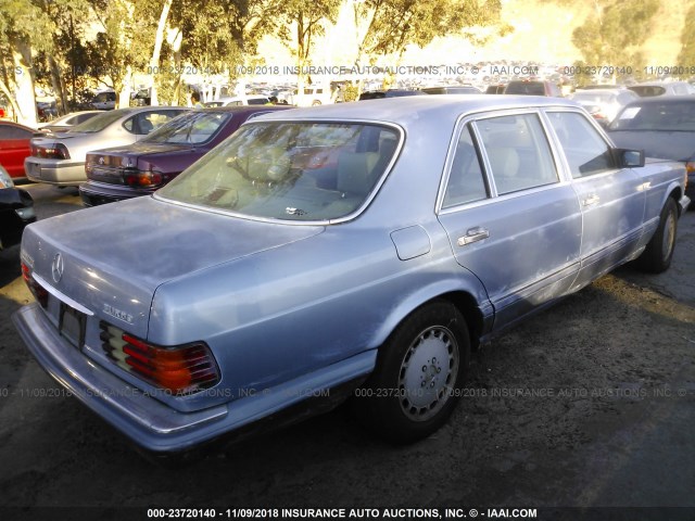 WDBCB35E7MA595019 - 1991 MERCEDES-BENZ 350 SDL BLUE photo 4