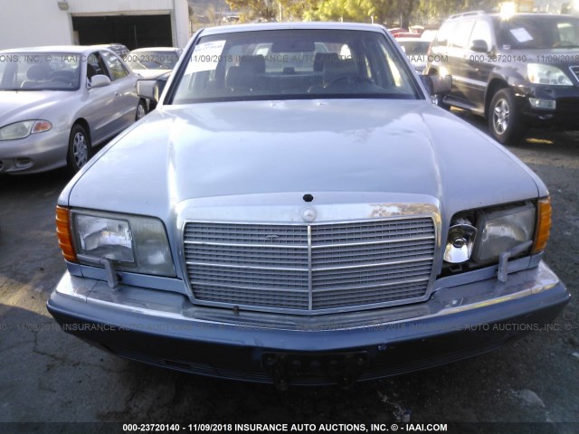 WDBCB35E7MA595019 - 1991 MERCEDES-BENZ 350 SDL BLUE photo 6