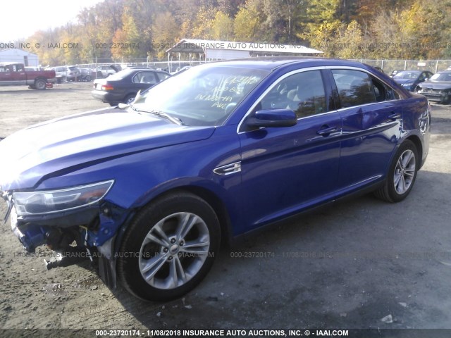 1FAHP2E8XFG141270 - 2015 FORD TAURUS SEL BLUE photo 2