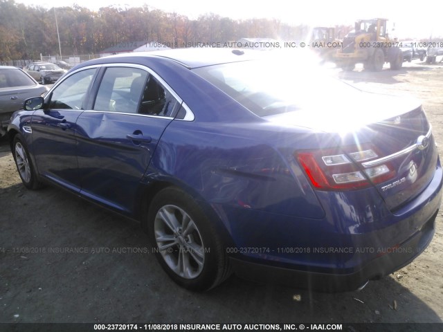 1FAHP2E8XFG141270 - 2015 FORD TAURUS SEL BLUE photo 3