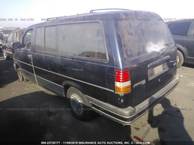 1FMDA31U7PZA58741 - 1993 FORD AEROSTAR BLUE photo 3