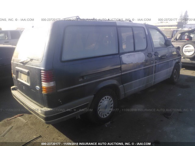 1FMDA31U7PZA58741 - 1993 FORD AEROSTAR BLUE photo 4