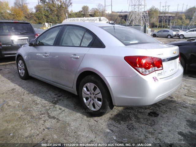 1G1PB5SG7D7234660 - 2013 CHEVROLET CRUZE LS SILVER photo 3